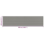 vidaXL Paravan pentru balcon, antracit și alb, 120 x 500 cm, HDPE