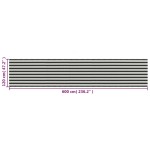 vidaXL Paravan pentru balcon, antracit și alb, 120 x 600 cm, HDPE