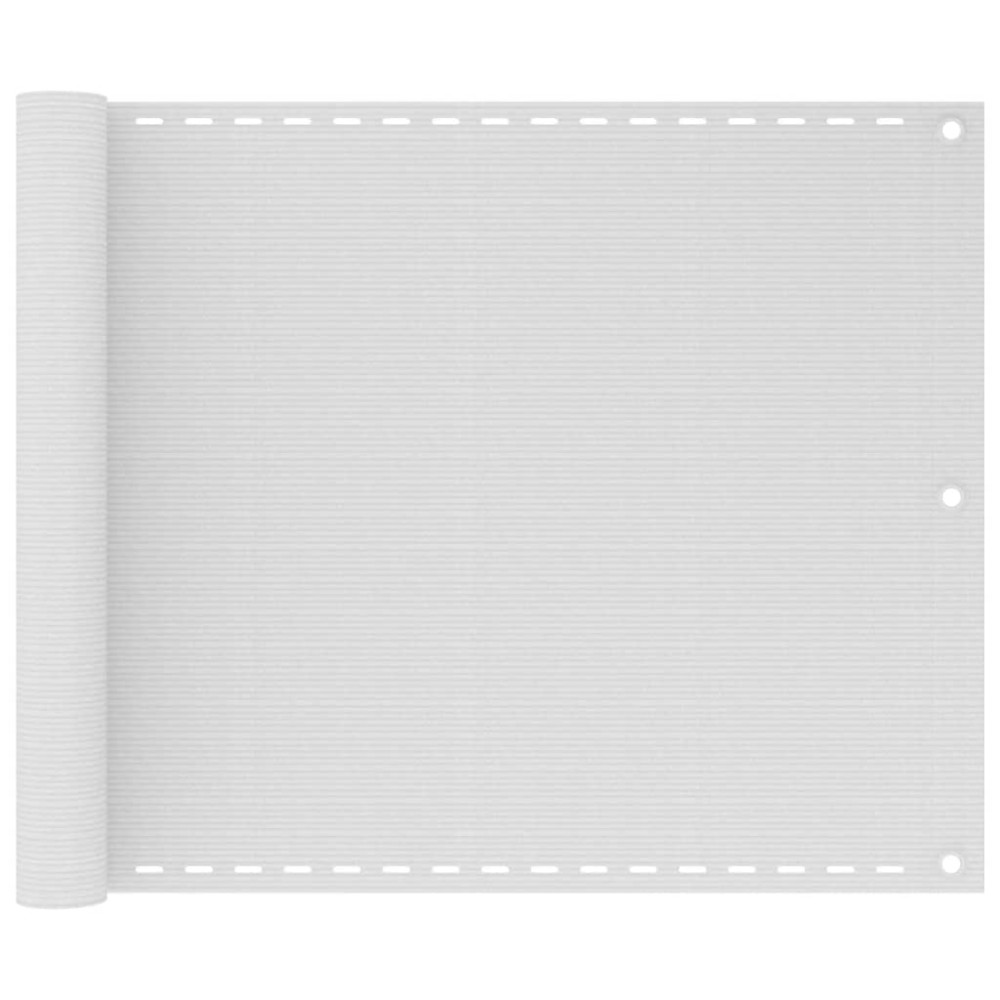 vidaXL Paravan de balcon, alb, 75x300 cm, HDPE