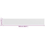 vidaXL Paravan de balcon, alb, 75 x 500 cm, HDPE
