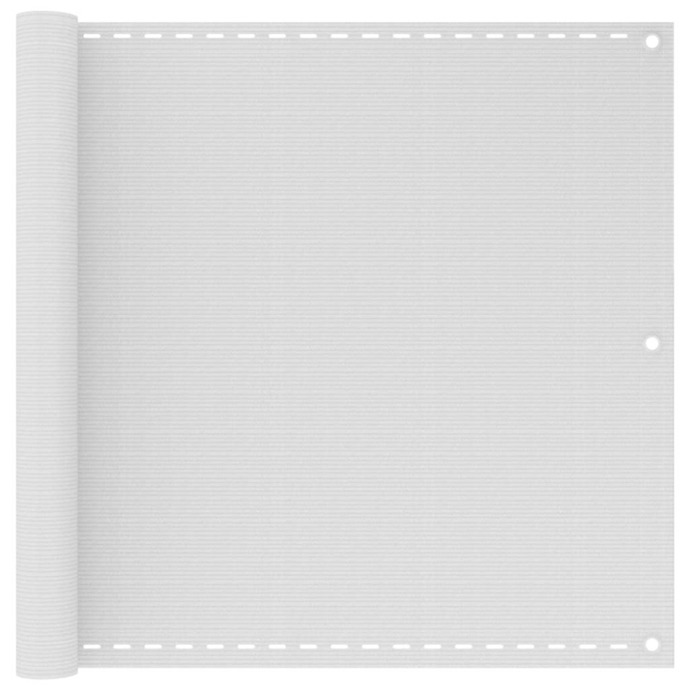 vidaXL Paravan de balcon, alb, 90x500 cm, HDPE