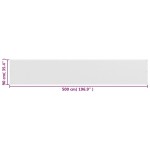 vidaXL Paravan de balcon, alb, 90x500 cm, HDPE