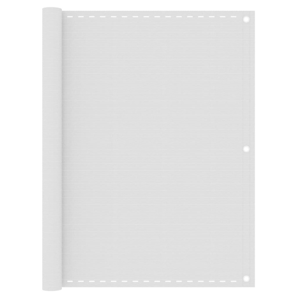 vidaXL Paravan de balcon, alb, 120x400 cm, HDPE