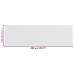 vidaXL Paravan de balcon, alb, 120x400 cm, HDPE