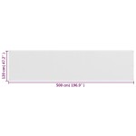 vidaXL Paravan de balcon, alb, 120x500 cm, HDPE