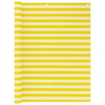 vidaXL Paravan de balcon, galben și alb, 120x500 cm, HDPE