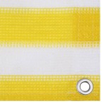 vidaXL Paravan de balcon, galben și alb, 120x500 cm, HDPE