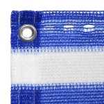 vidaXL Paravan pentru balcon, albastru și alb, 75x400 cm, HDPE