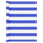 vidaXL Paravan pentru balcon, albastru și alb, 75x400 cm, HDPE