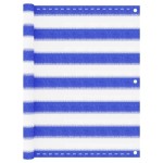 vidaXL Paravan de balcon,albastru și alb, 75 x 500 cm, HDPE
