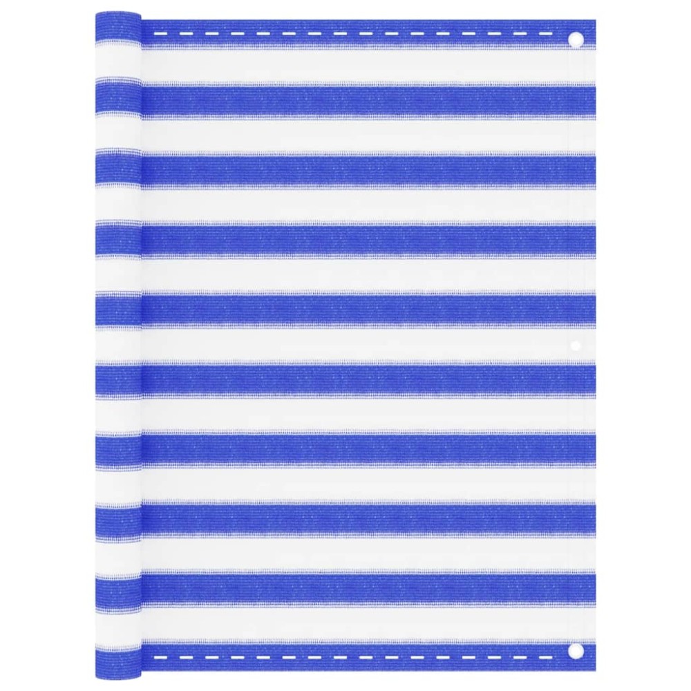 vidaXL Paravan pentru balcon, albastru și alb, 120x300 cm, HDPE