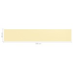 vidaXL Paravan de balcon, bej, 90x500 cm, HDPE