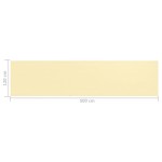 vidaXL Paravan de balcon, bej, 120x500 cm, HDPE