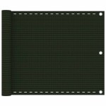 vidaXL Paravan de balcon, verde închis, 75x500 cm, HDPE vidaXL Paravan de balcon, verde închis, 75x500 cm, HDPE