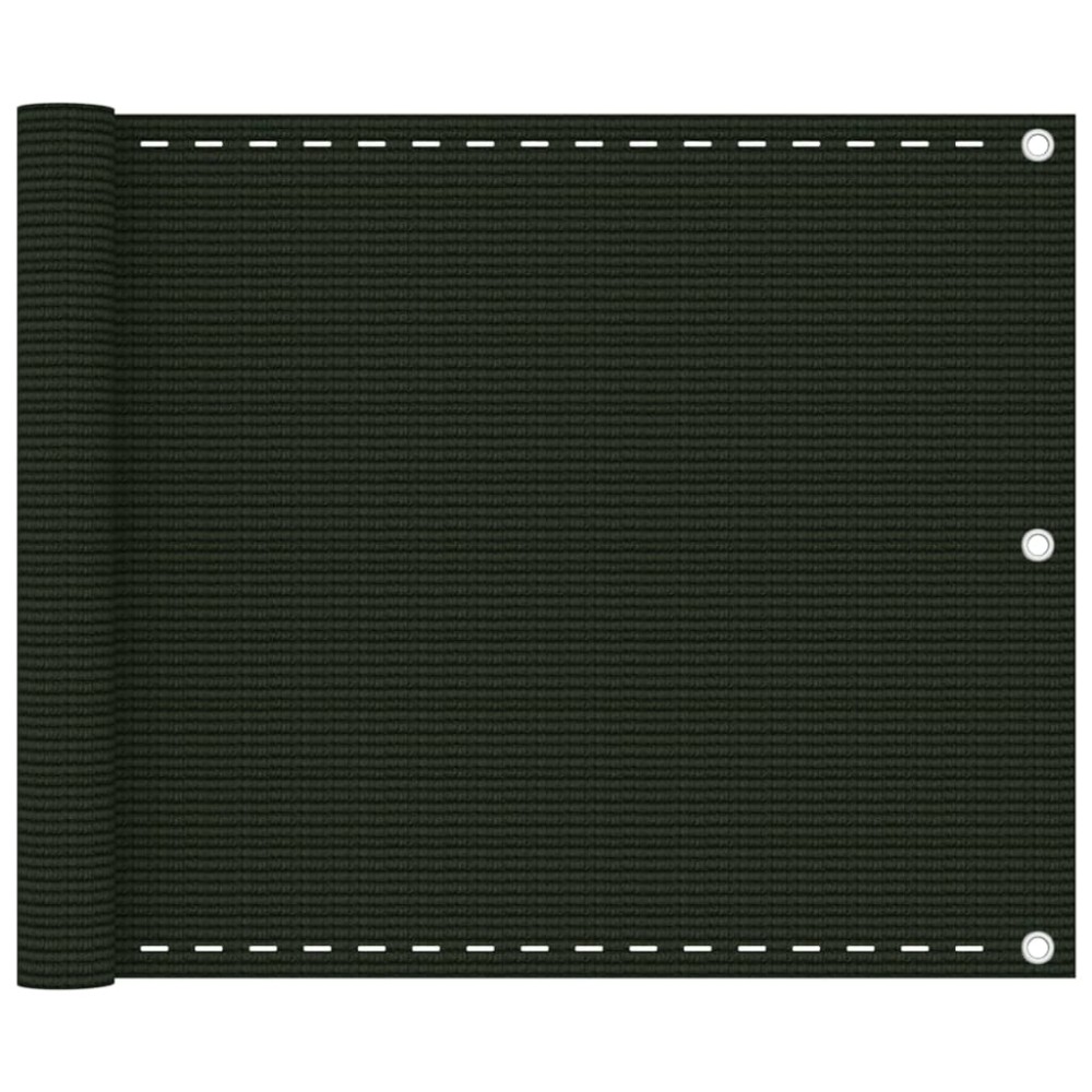 vidaXL Paravan pentru balcon, verde închis, 75x600 ,HDPE