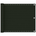 vidaXL Paravan pentru balcon, verde închis, 75x600 ,HDPE