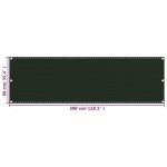 vidaXL Paravan de balcon, verde închis, 90x300 cm, HDPE