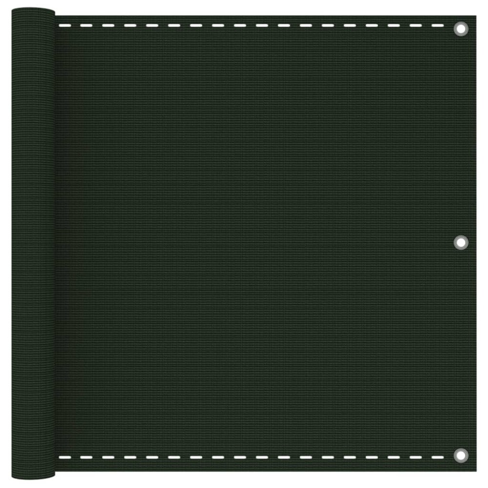 vidaXL Paravan de balcon, verde închis, 90x400 cm, HDPE