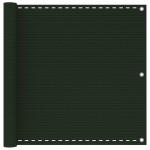 vidaXL Paravan de balcon, verde închis, 90x400 cm, HDPE
