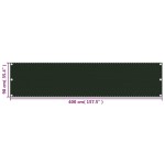 vidaXL Paravan de balcon, verde închis, 90x400 cm, HDPE