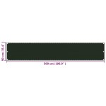 vidaXL Paravan de balcon, verde închis, 90x500 cm, HDPE