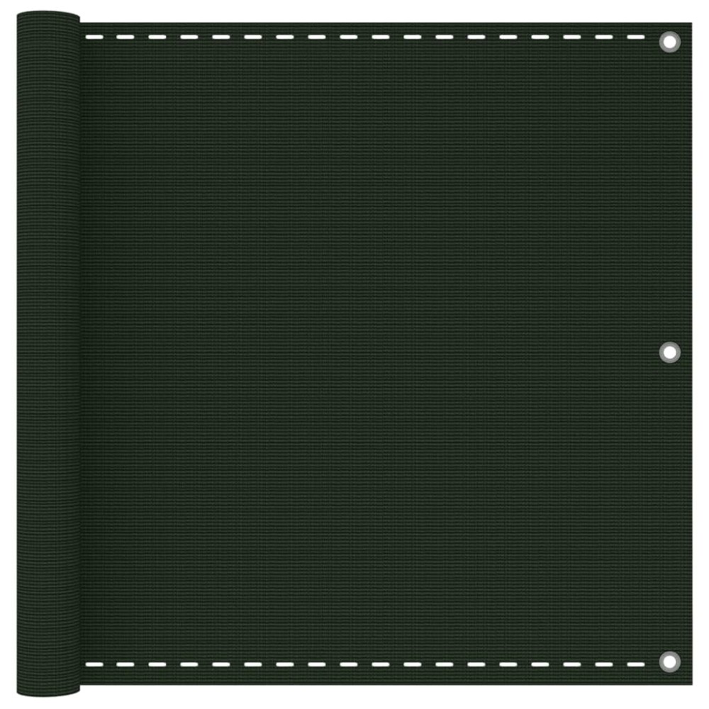 vidaXL Paravan de balcon, verde închis, 90x600 cm, HDPE