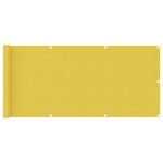 vidaXL Paravan pentru balcon, galben, 75 x 400 cm, HDPE