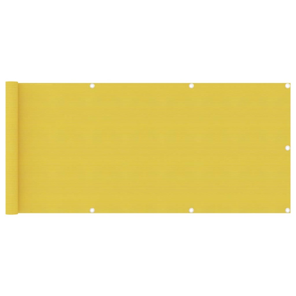 vidaXL Paravan de balcon, galben, 75 x 500 cm, HDPE