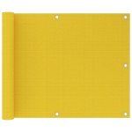vidaXL Paravan pentru balcon, galben, 75 x 600 cm, HDPE