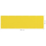 vidaXL Paravan de balcon, galben, 90x300 cm, HDPE