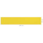 vidaXL Paravan de balcon, galben, 90x500 cm, HDPE