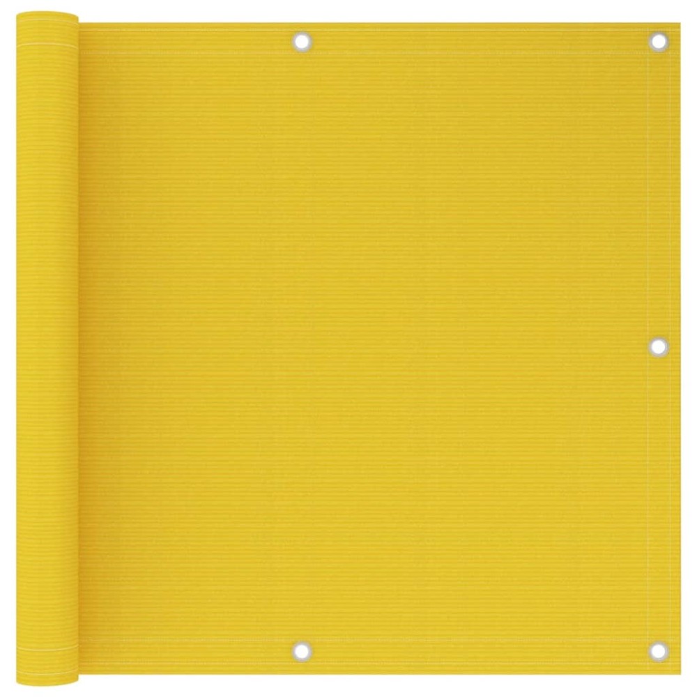 vidaXL Paravan de balcon, galben, 90x600 cm, HDPE