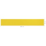 vidaXL Paravan de balcon, galben, 90x600 cm, HDPE