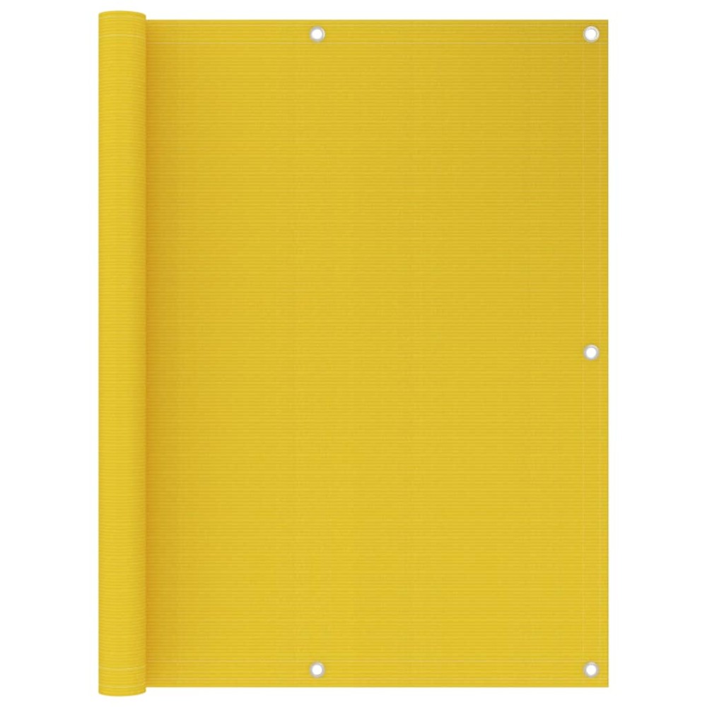 vidaXL Paravan de balcon, galben, 120 x 400 cm, HDPE