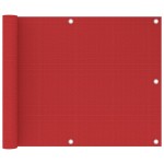 vidaXL Paravan pentru balcon, roșu, 75 x 600 cm, HDPE