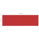 vidaXL Paravan de balcon, roșu, 120x400 cm, HDPE vidaXL Paravan de balcon, roșu, 120x400 cm, HDPE