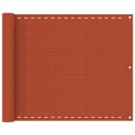 vidaXL Paravan pentru balcon, portocaliu, 75x400 cm, HDPE