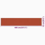 vidaXL Paravan pentru balcon, portocaliu, 75x400 cm, HDPE