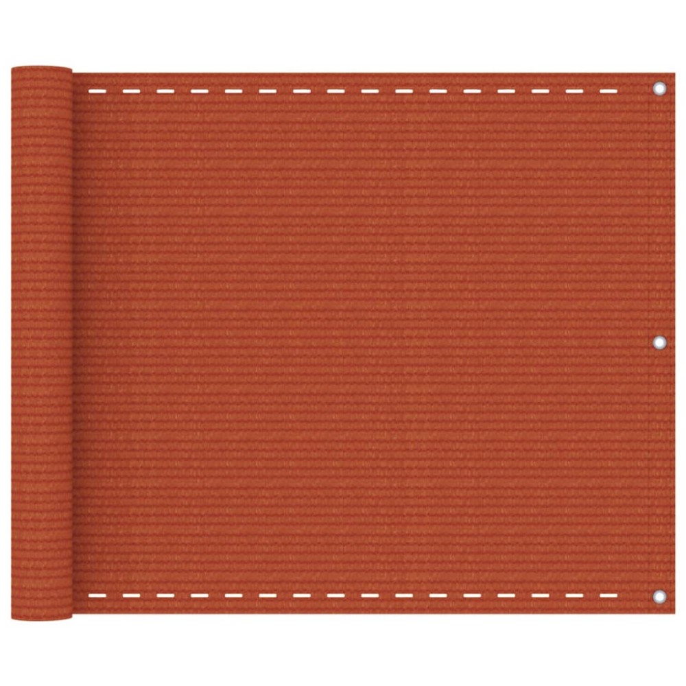 vidaXL Paravan de balcon, portocaliu, 75x500 cm, HDPE