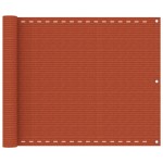 vidaXL Paravan de balcon, portocaliu, 75x500 cm, HDPE