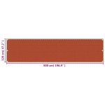 vidaXL Paravan de balcon, portocaliu, 120x500 cm, HDPE vidaXL Paravan de balcon, portocaliu, 120x500 cm, HDPE