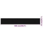 vidaXL Paravan de balcon, negru, 75x500 cm, HDPE