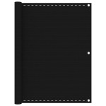 vidaXL Paravan de balcon, negru, 120x500 cm, HDPE