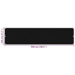 vidaXL Paravan de balcon, negru, 120x500 cm, HDPE