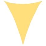 vidaXL Pânză parasolar, bej, 5x7x7 m, HDPE, 160 g/m²