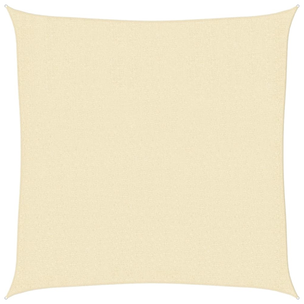 vidaXL Pânză parasolar, crem, 2,5 x 2,5 m, HDPE, 160 g/m²