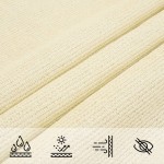 vidaXL Pânză parasolar, crem, 2,5 x 2,5 m, HDPE, 160 g/m² vidaXL Pânză parasolar, crem, 2,5 x 2,5 m, HDPE, 160 g/m²