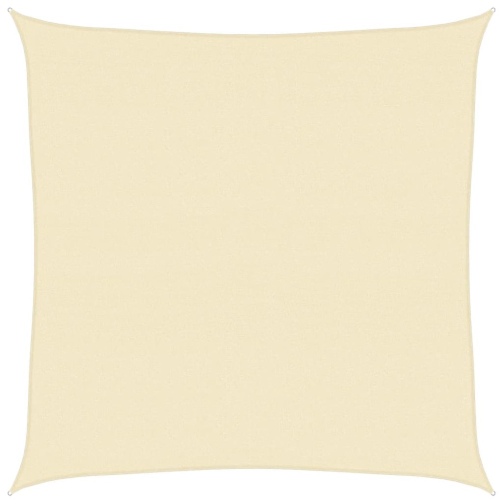 vidaXL Pânză parasolar, crem, 4 x 4 m, HDPE, 160 g/m²