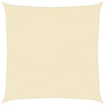 vidaXL Pânză parasolar, crem, 4 x 4 m, HDPE, 160 g/m²