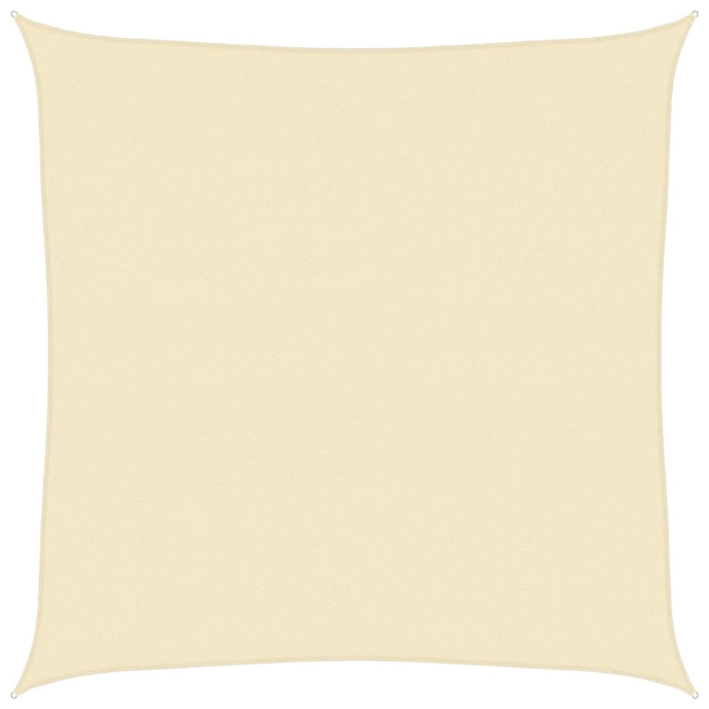 vidaXL Pânză parasolar, crem, 5 x 5 m, HDPE, 160 g/m²